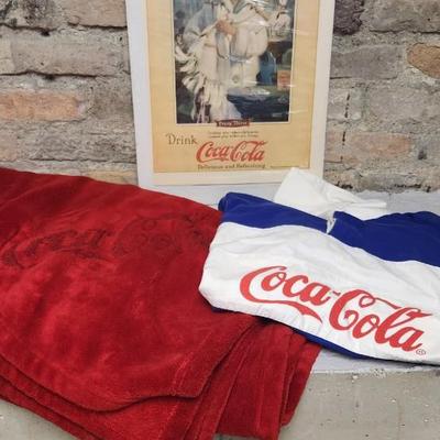 Sale Photo Thumbnail #90: Great old advertisement, fluffy blanket and a super 1980s vintage shirt