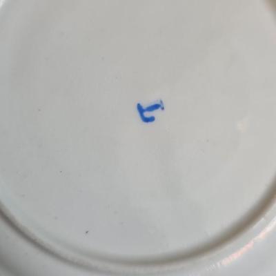 Antique Georgian Chinoiserie Teacup & Saucer — Kepple, Clare Street Bristol (Hand-Painted, Black Rim)