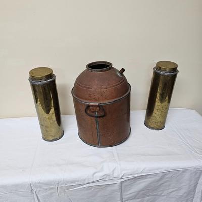 Trio of Brass Containers (G2-JS)