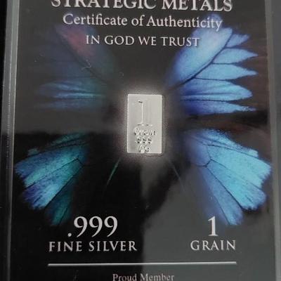 1 grain silver Bar