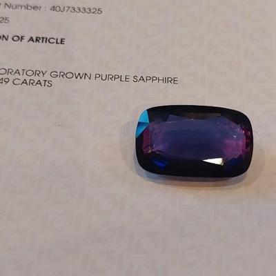 IGI CERTIFIED LAB GROWN SAPPHIRE