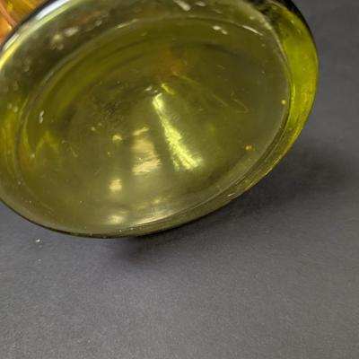 Tall Cylinder Green Glass Vase