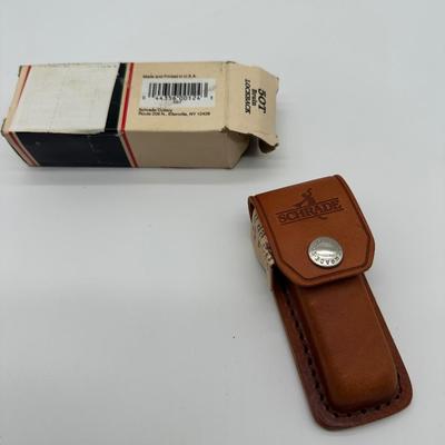 NIB Schrade Old Timer 50T Lockback Folding Knife w/ Box & Leather Sheath