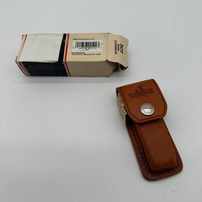 NIB Schrade Old Timer 50T Lockback Folding Knife w/ Box & Leather Sheath