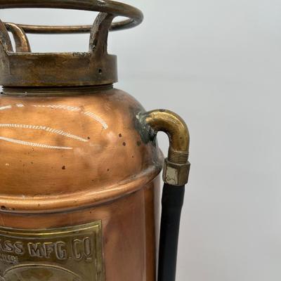Antique Elkhart Brass Copper Fire Extinguisher
