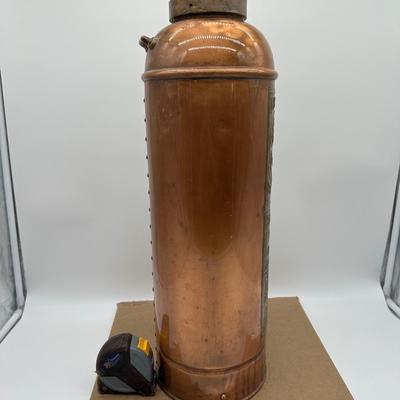 Antique Elkhart Brass Copper Fire Extinguisher