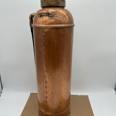 Antique Elkhart Brass Copper Fire Extinguisher