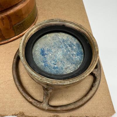 Antique Elkhart Brass Copper Fire Extinguisher