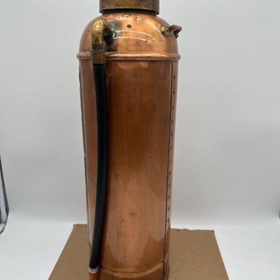 Antique Elkhart Brass Copper Fire Extinguisher