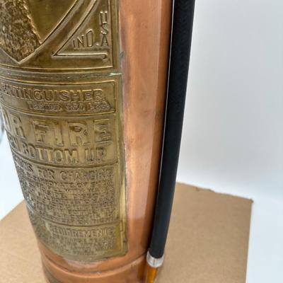 Antique Elkhart Brass Copper Fire Extinguisher
