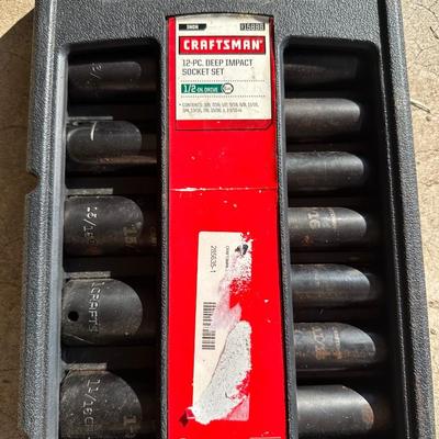 Craftsman 12-Pc 1/2″ Drive Deep Impact Socket Set – SAE