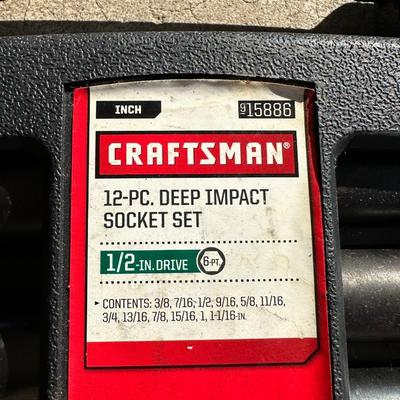 Craftsman 12-Pc 1/2″ Drive Deep Impact Socket Set – SAE