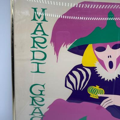 Vintage Mardi Gras New Orleans Art Print – Framed & Numbered