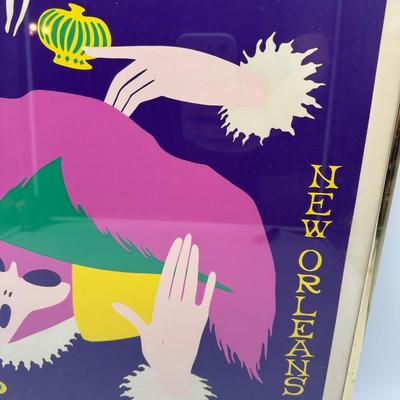 Vintage Mardi Gras New Orleans Art Print – Framed & Numbered