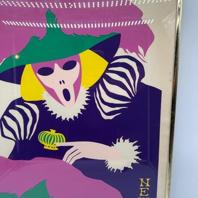 Vintage Mardi Gras New Orleans Art Print – Framed & Numbered