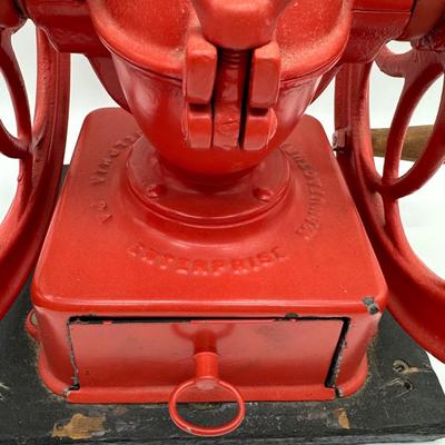 Antique Enterprise Mfg Co Cast Iron Coffee Grinder