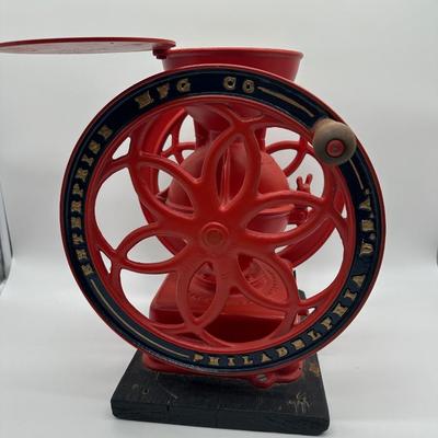 Antique Enterprise Mfg Co Cast Iron Coffee Grinder