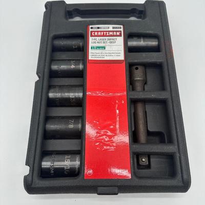 NIB Craftsman 7-Pc 1/2” Drive Laser Impact Lug Nut Socket Set