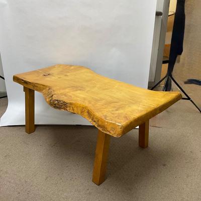 548 Raw Edge Wood Maple Coffee Table
