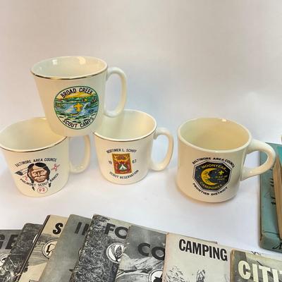 553 Boy Scout Collection Of Books And Mugs