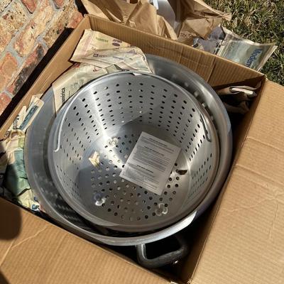 Bayou Classic #8000 80-Qt Aluminum Stockpot w/ Basket & Lid
