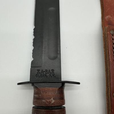 KA-BAR USMC Fighting Knife – Olean NY – Leather Sheath
