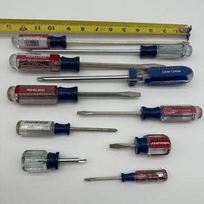 Craftsman Screwdriver Lot – Mixed Sizes Flathead & Phillips (USA)