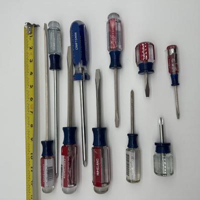 Craftsman Screwdriver Lot – Mixed Sizes Flathead & Phillips (USA)
