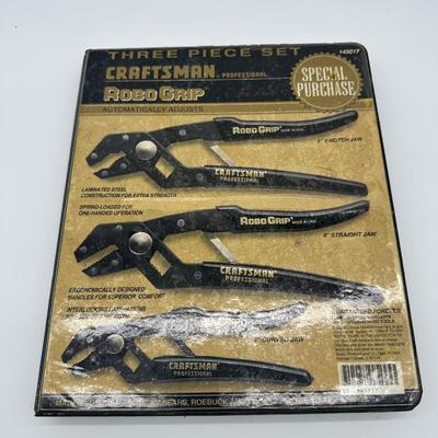 NIB MADE IN USA! Craftsman Professional RoboGrip Pliers Set