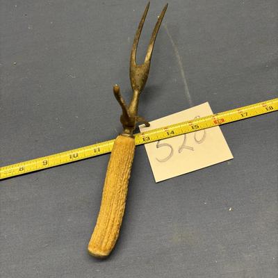Vintage Antler Handle Serving Fork
