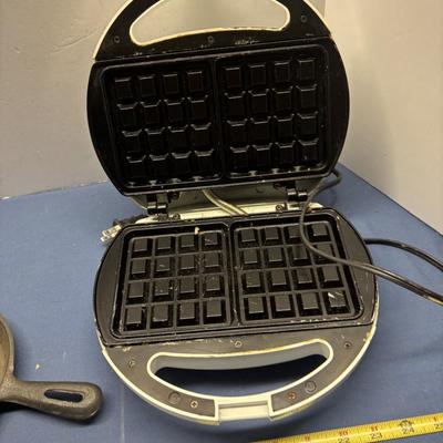 Waffle Iron and Skillet
