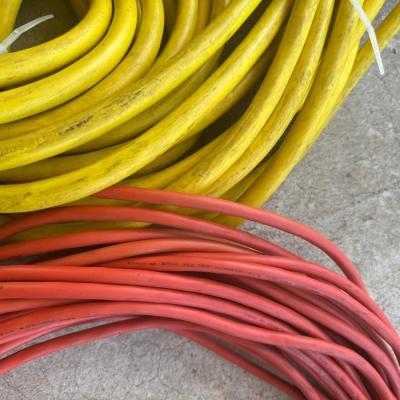 Lot of (2) Heavy-Duty Extension Cords – Yellow & Orange, Outdoor Rated