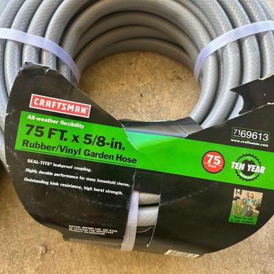 Lot of (2) Craftsman Garden Hoses – 100 ft & 75 ft, 5/8 in.