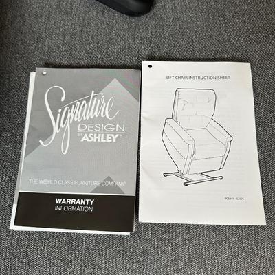 Ashley Signature Design Power Lift Recliner Chair – Gray Fabric