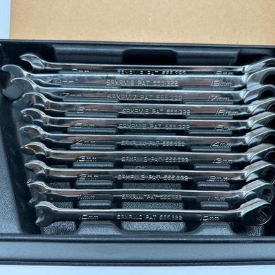 Snap-on Speed Metric Ratcheting Combination Wrench Set (10–19mm)