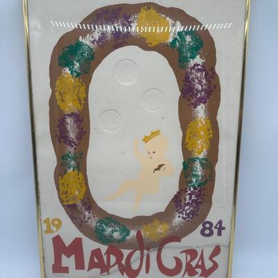 Framed 1984 Mardi Gras Limited Edition Art Print – Signed & Numbered