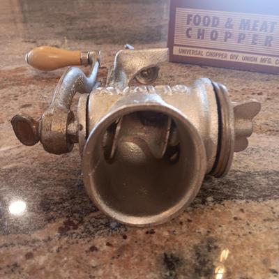 NICE 16" STAINLESS STEEL BOWL AND A UNIVERSAL FOOD AND MEAT CHOPPER NO 1551