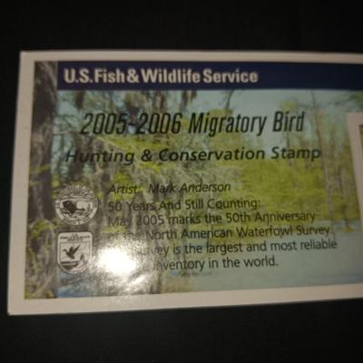 2005-2006 & 2020 -2021 US FISH & WILDLIFE MIGRATORY BIRD HUNTING AND CONSERVATION STAMPS