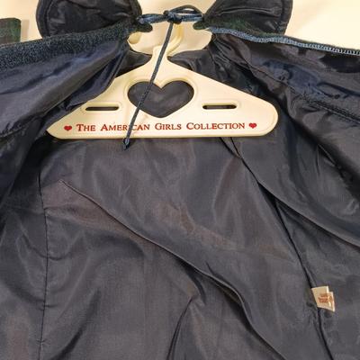 LOT 26: American Girl's Samantha's Winter Story Cloak, Hat and Muff with Therese Doll Dress and Bloomers