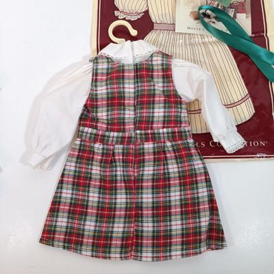 LOT 27: American Girl Molly's School Story Dress and Samantha's Summer Story Dress with Dollie & Me Dress