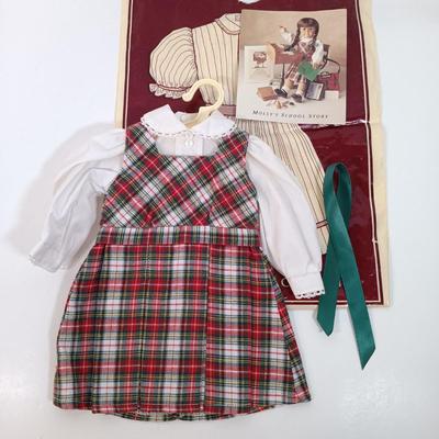LOT 27: American Girl Molly's School Story Dress and Samantha's Summer Story Dress with Dollie & Me Dress