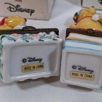 LOT 28: Disney Winnie-the-Pooh Calendar Series (12) Trinket Boxes with Display Stand