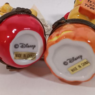 LOT 28: Disney Winnie-the-Pooh Calendar Series (12) Trinket Boxes with Display Stand