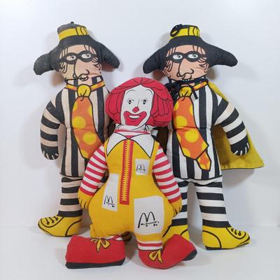 LOT 32: Vintage 1970s Ronald McDonald and Hamburgler Dolls