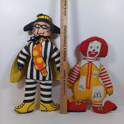 LOT 32: Vintage 1970s Ronald McDonald and Hamburgler Dolls