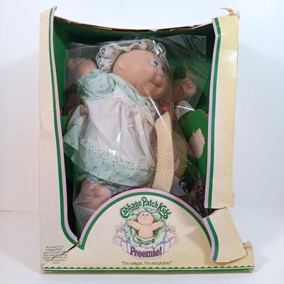 LOT 34: Vintage Cabbage Patch Preemie Doll, Webkinz Plush, Russ Bear & Bialosky Bear