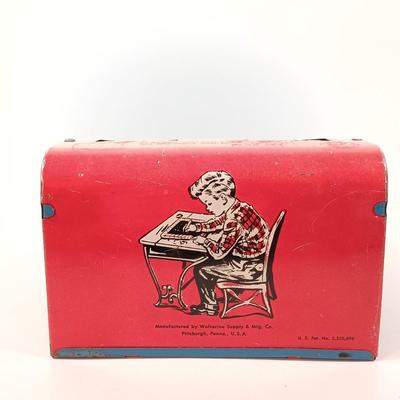 LOT 39: Vintage Wolverine Arithmetic Quiz Tin Toy