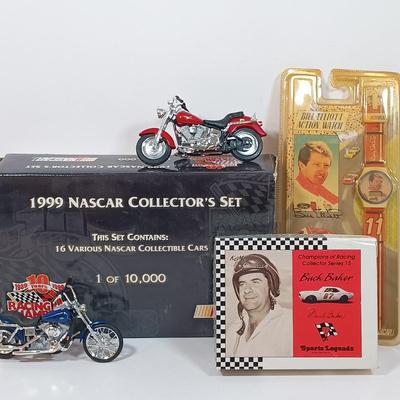 LOT 41: Sports Legends 1992 Buck Baker Champions of Racing Card Set, 1992 Nascar Collector's Set, Bill Elliot 1992 Action Watch...