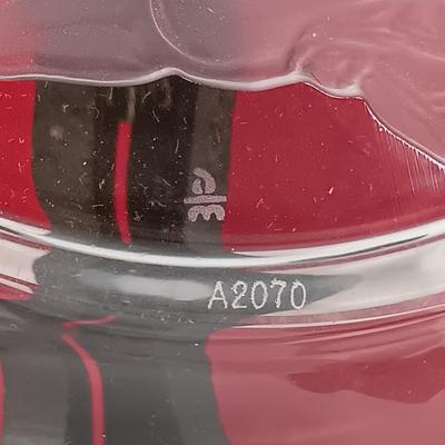 LOT 43: Byers Choice Child with Cookies, Danbury Mint Holy Family Crystal Plate, Zwiesel Germany Clear Candlestick Vases & Santa...