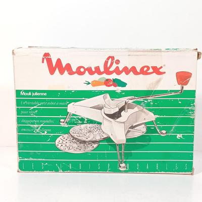 LOT 44: Sears 1978 Merry Mushroom Jars, Ateco Icing Set, Wear Ever Cookie Gun & Moulinex Julienne